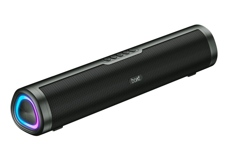 Boat Aavante 2.0 150, 2.0 CH, 16W Signature Sound, RGB LEDs, Dual Full-Range Drivers, Upto 5H Battery, TWS, Multi Ports, Bluetooth Sound bar, Home Theatre Soundbar Speaker (Premium Black) Price