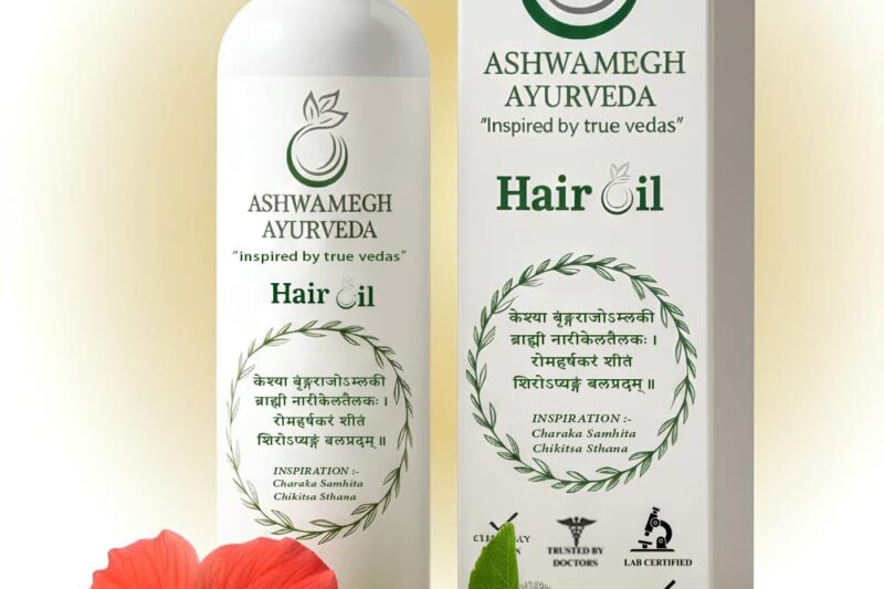 Ashwamegh Ayurvedic Hair Oil for Hair Fall Control & Hair Growth | Bhringraj, Ashwagandha & amlaa 9 Herbs | Natural Hair Oil for Men & Women | Anti Hairfall | 100ml