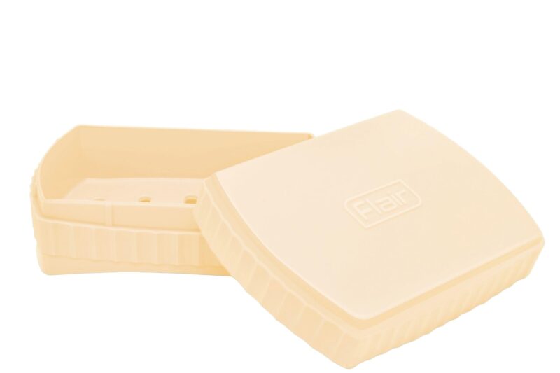 FLAIR Estella Soap Case – Stylish, Reusable & Durable Soap Box for Bathroom & Shower Use (Beige)