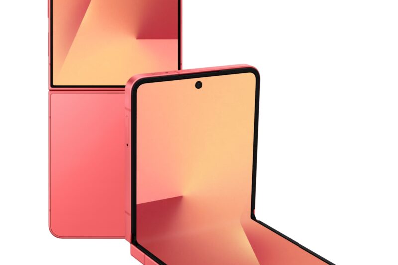 Samsung Galaxy Z Flip7 5G Smartphone with Galaxy AI (Coralred, 12GB RAM, 256GB Storage), Ultra Sleek Design with 50MP High-Resolution Camera, Exynos 2500, Google Gemini