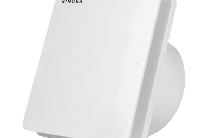 SINGER Venti X 150mm Energy Efficient Exhaust fan for Kitchen, Bathroom | Noiseless ventilation, Sleek Design Easy to Clean | High Speed, Powerful Motor, 100% Copper, 3 Yrs Warranty【White】