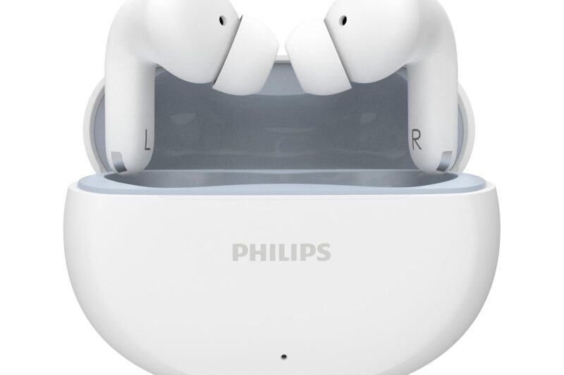 Philips TAT1269 Bluetooth Truly Wireless in Ear Earbuds with mic, 13mm Drivers, BT 5.4, 40H Playtime, IPX5, Fast Charging, Touch Controls, Voice Assistant, Mono Mode, LED Indicator (Bright White)