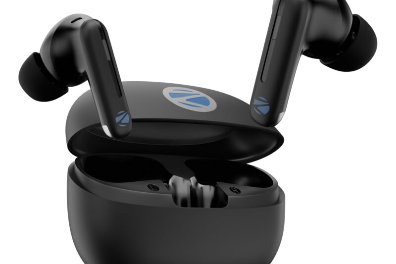 Zebronics in-Ear Wireless Earbuds, 50dB Hybrid ANC, Upto 27 Hrs Backup, Transparency Mode, 13mm Neodymium Magnet Drivers, 3 EQ Modes, Low-Latency Gaming, Quad Mic, BT v6.0 (Monk Pro, Black)