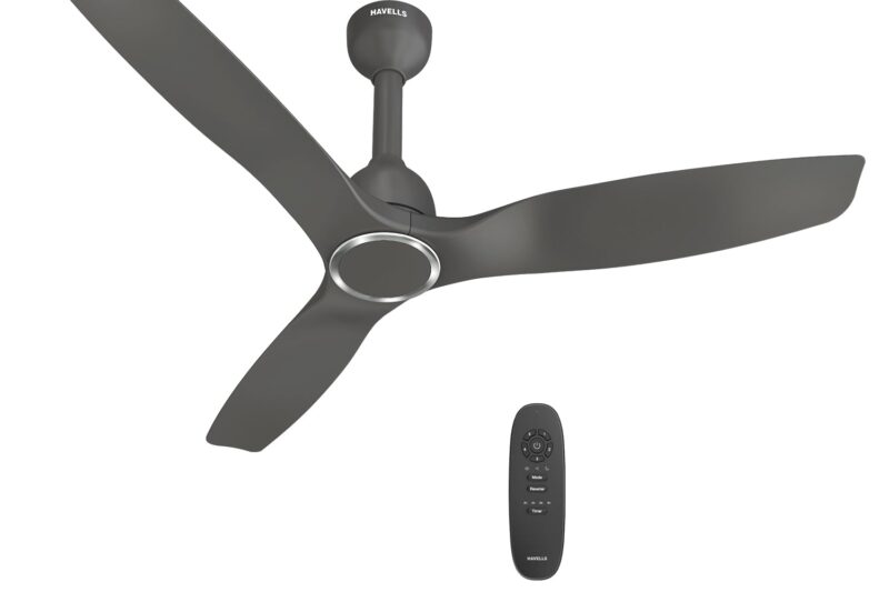 Buy Havells Stealth Slim BLDC 1200 mm Ceiling Fan | Remote Controlled, High Air Delivery Fan | 5 Star Rated, Upto 50% Energy Saving, Reverse Rotation, 2 Year Brand Warranty | (Pack of 1, Graphite) Online at Low Prices in India – Amazon.in