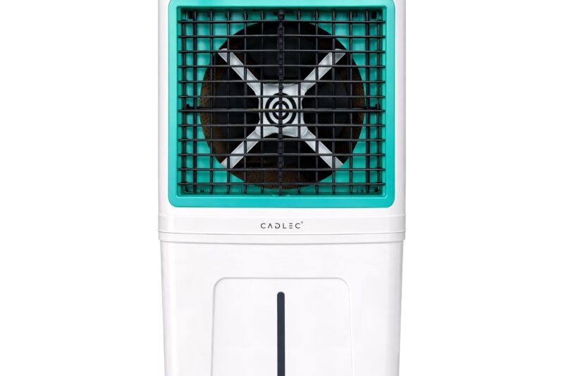 Cadlec ChillMate 50L Desert Air Cooler For Home, High Speed Fan with Powerful Air Throw, Inverter Compatible, Anti-Bacteria Honeycomb Pad, Ice Chamber with Glass Top, 3 Year Warranty | White