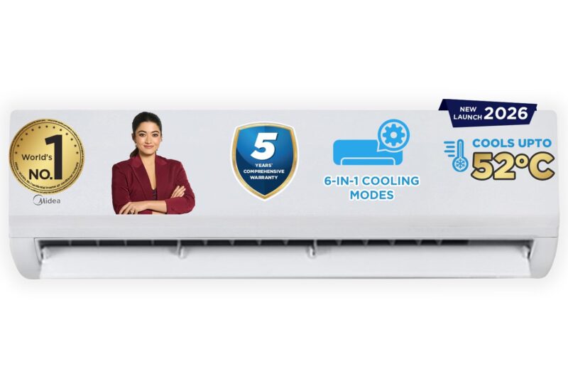 Midea 1.5 Ton 3 Star Inverter Split AC (Copper, Convertible 6-in-1 with Auto Intelligence,Turbo Mode for Faster Cooling, Auto Clean & HD+PM 2.5 Filter,New BEE rated,Santis Max DLX-MAI18SD3R36F0,White)