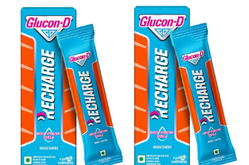 Glucon-D Recharge Energy & Hydration Orange Flavour Drink Powder, Instant Glucose + Electrolytes for Quick Energy, 18g Sachets (Pack of 10)